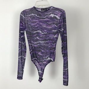 PrettyLittleThing Purple Sheer Bodysuit 🦄